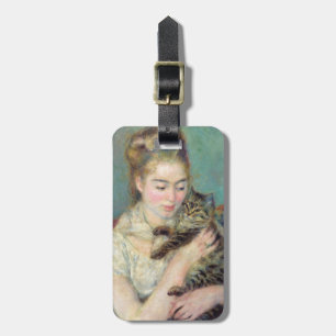 Pierre-Auguste Renoir - Frau mit einer Katze Gepäckanhänger