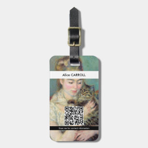 Pierre-Auguste Renoir - Frau mit einer Katze Gepäckanhänger