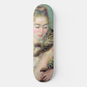 Pierre-Auguste Renoir - Frau mit einer Katze Skateboard