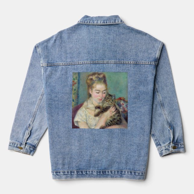 Pierre-Auguste Renoir - Frau mit Katze Jeansjacke (Rückseite)