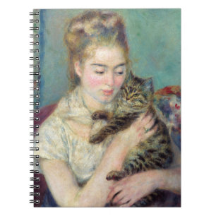 Pierre-Auguste Renoir - Frau mit Katze Notizblock