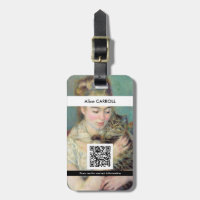 Pierre-Auguste Renoir - Frau mit Katze - QR-Code
