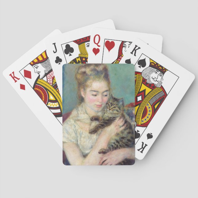 Pierre-Auguste Renoir - Frau mit Katze Spielkarten (Rückseite)