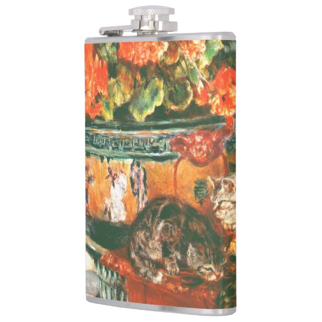 Pierre-Auguste Renoir Geraniums and Cats Flachmann (Links)