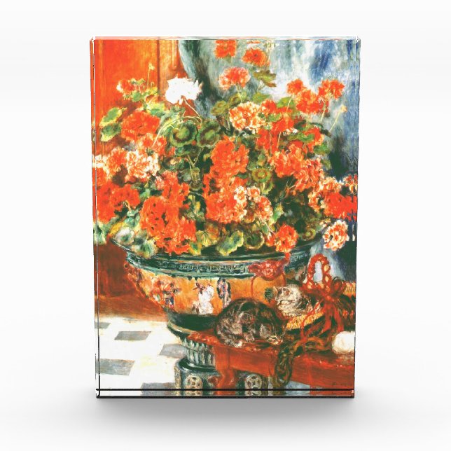 Pierre-Auguste Renoir Geraniums and Cats Fotoblock (Vorderseite)