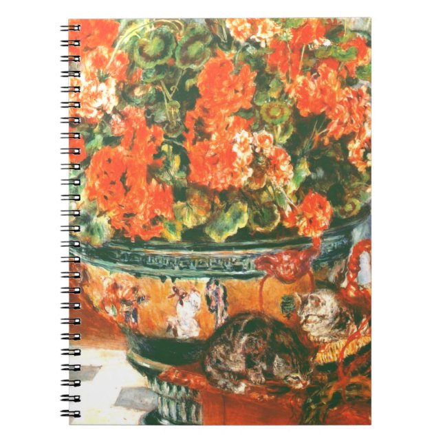 Pierre-Auguste Renoir Geraniums and Cats Notizblock (Vorderseite)