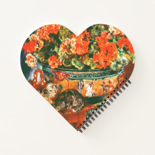 Pierre-Auguste Renoir Geraniums and Cats Notizbuch