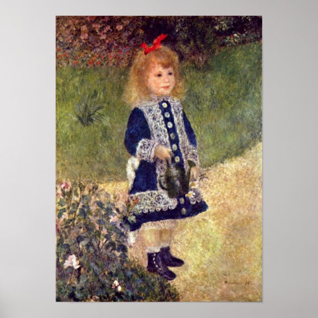 Pierre-Auguste Renoir - Girl with Watering Can Poster (Vorne)