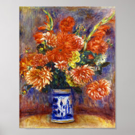 Pierre Auguste Renoir Gladiolas und Dahlias Poster