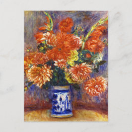 Pierre Auguste Renoir Gladiolas und Dahlias Postkarte