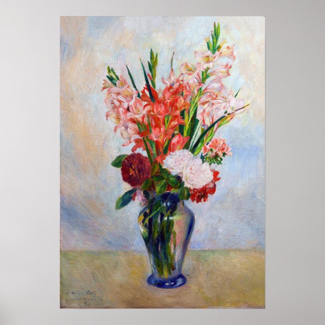 Pierre-Auguste Renoir - Gladioli Poster (Vorne)