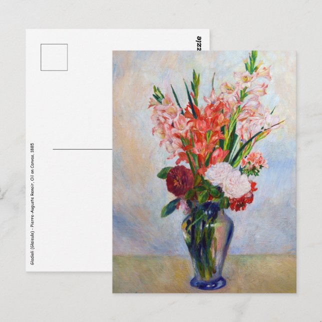Pierre-Auguste Renoir - Gladioli Postkarte (Vorne/Hinten)