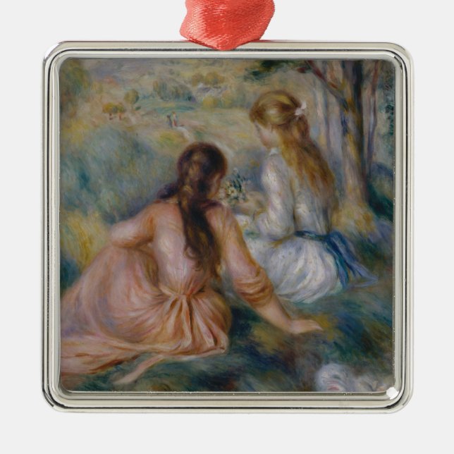 Pierre Auguste Renoir | in der Wiese Silbernes Ornament (Vorne)