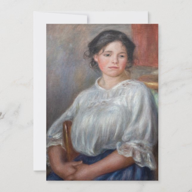 Pierre-Auguste Renoir - Junge Frau sitzt Einladung (Vorderseite)