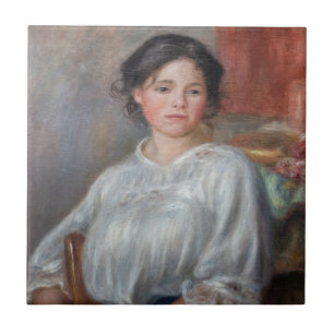 Pierre-Auguste Renoir - Junge Frau sitzt Fliese