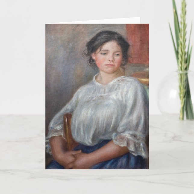Pierre-Auguste Renoir - Junge Frau sitzt Karte (Vorderseite)