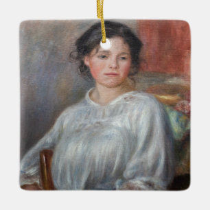 Pierre-Auguste Renoir - Junge Frau sitzt Keramikornament
