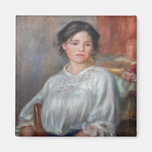 Pierre-Auguste Renoir - Junge Frau sitzt Magnet (Vorne)