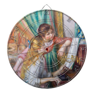 Pierre Auguste Renoir - Junge Mädchen am Klavier Dartscheibe