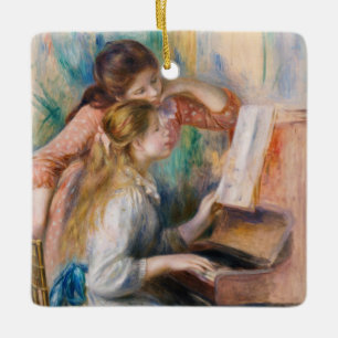 Pierre Auguste Renoir - Junge Mädchen am Klavier Keramikornament