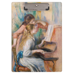 Pierre Auguste Renoir - Junge Mädchen am Klavier Klemmbrett
