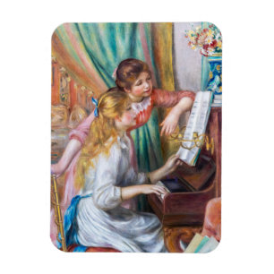 Pierre Auguste Renoir - Junge Mädchen am Klavier Magnet