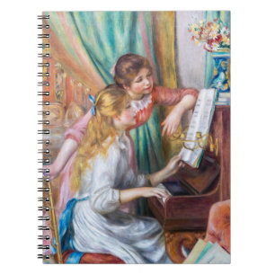 Pierre Auguste Renoir - Junge Mädchen am Klavier Notizblock