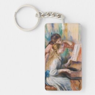 Pierre Auguste Renoir - Junge Mädchen am Klavier Schlüsselanhänger