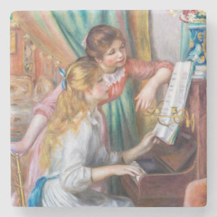 Pierre Auguste Renoir - Junge Mädchen am Klavier Steinuntersetzer