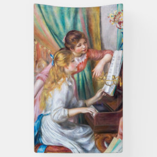 Pierre Auguste Renoir - Junge Mädchen am Piano Banner