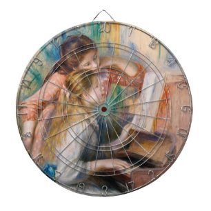 Pierre Auguste Renoir - Junge Mädchen am Piano Dartscheibe