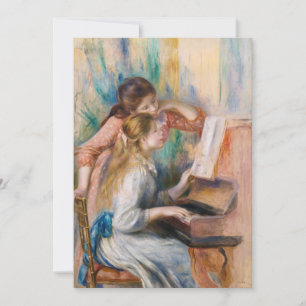 Pierre Auguste Renoir - Junge Mädchen am Piano Einladung