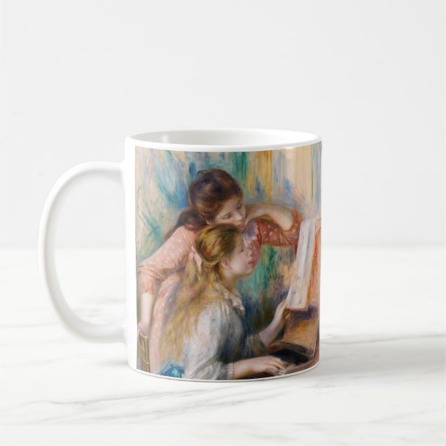 Pierre Auguste Renoir - Junge Mädchen am Piano Kaffeetasse (Links)