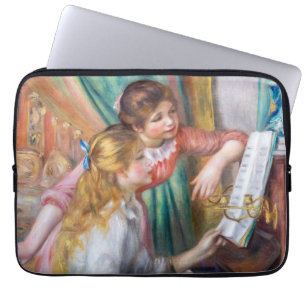 Pierre Auguste Renoir - Junge Mädchen am Piano Laptopschutzhülle