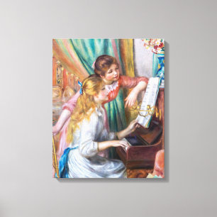 Pierre Auguste Renoir - Junge Mädchen am Piano Leinwanddruck