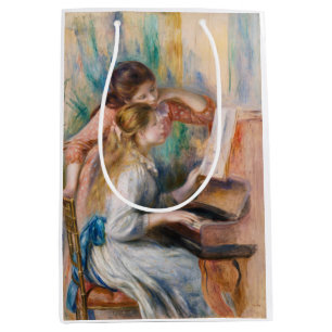 Pierre Auguste Renoir - Junge Mädchen am Piano Mittlere Geschenktüte
