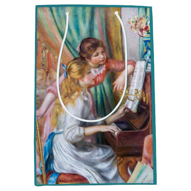 Pierre Auguste Renoir - Junge Mädchen am Piano Mittlere Geschenktüte (Vorderseite)