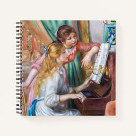 Pierre Auguste Renoir - Junge Mädchen am Piano Notizbuch
