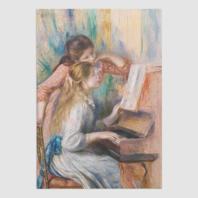 Pierre Auguste Renoir - Junge Mädchen am Piano Seidenpapier (Von Creator hochgeladen)