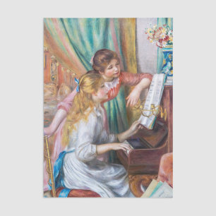 Pierre Auguste Renoir - Junge Mädchen am Piano Seidenpapier