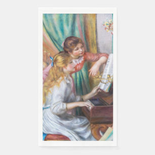 Pierre Auguste Renoir - Junge Mädchen am Piano Serviette