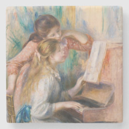 Pierre Auguste Renoir - Junge Mädchen am Piano Steinuntersetzer