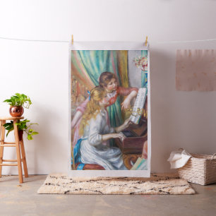 Pierre Auguste Renoir - Junge Mädchen am Piano Stoff