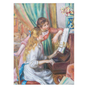 Pierre Auguste Renoir - Junge Mädchen am Piano Tischdecke
