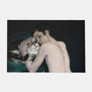 Pierre-Auguste Renoir - Junge mit einer Katze Fußmatte