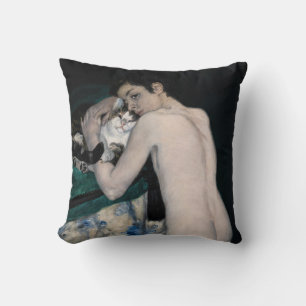 Pierre-Auguste Renoir - Junge mit einer Katze Kissen