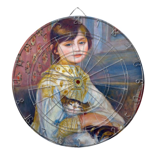 Pierre-Auguste Renoir - Kind mit Katze Dartscheibe (vorne)