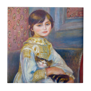 Pierre-Auguste Renoir - Kind mit Katze Fliese