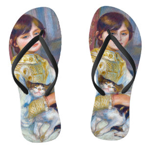 Pierre-Auguste Renoir - Kind mit Katze Flip Flops