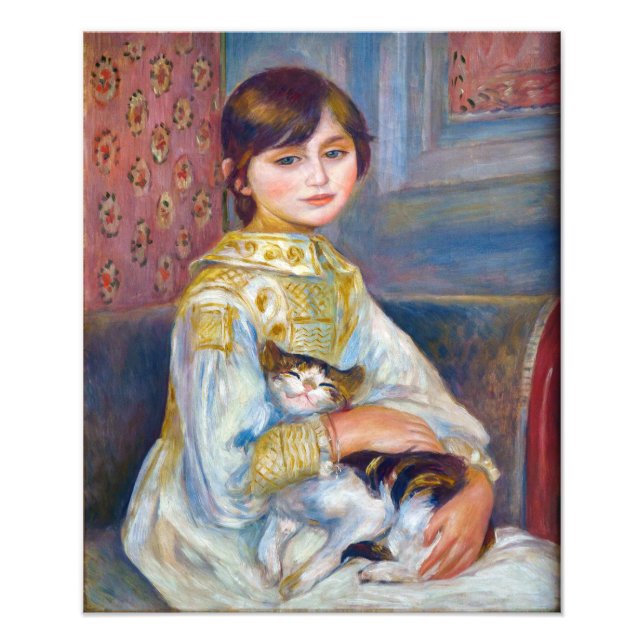 Pierre-Auguste Renoir - Kind mit Katze Fotodruck (Vorne)